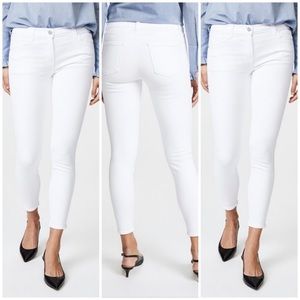 J Brand White Skinny Capri